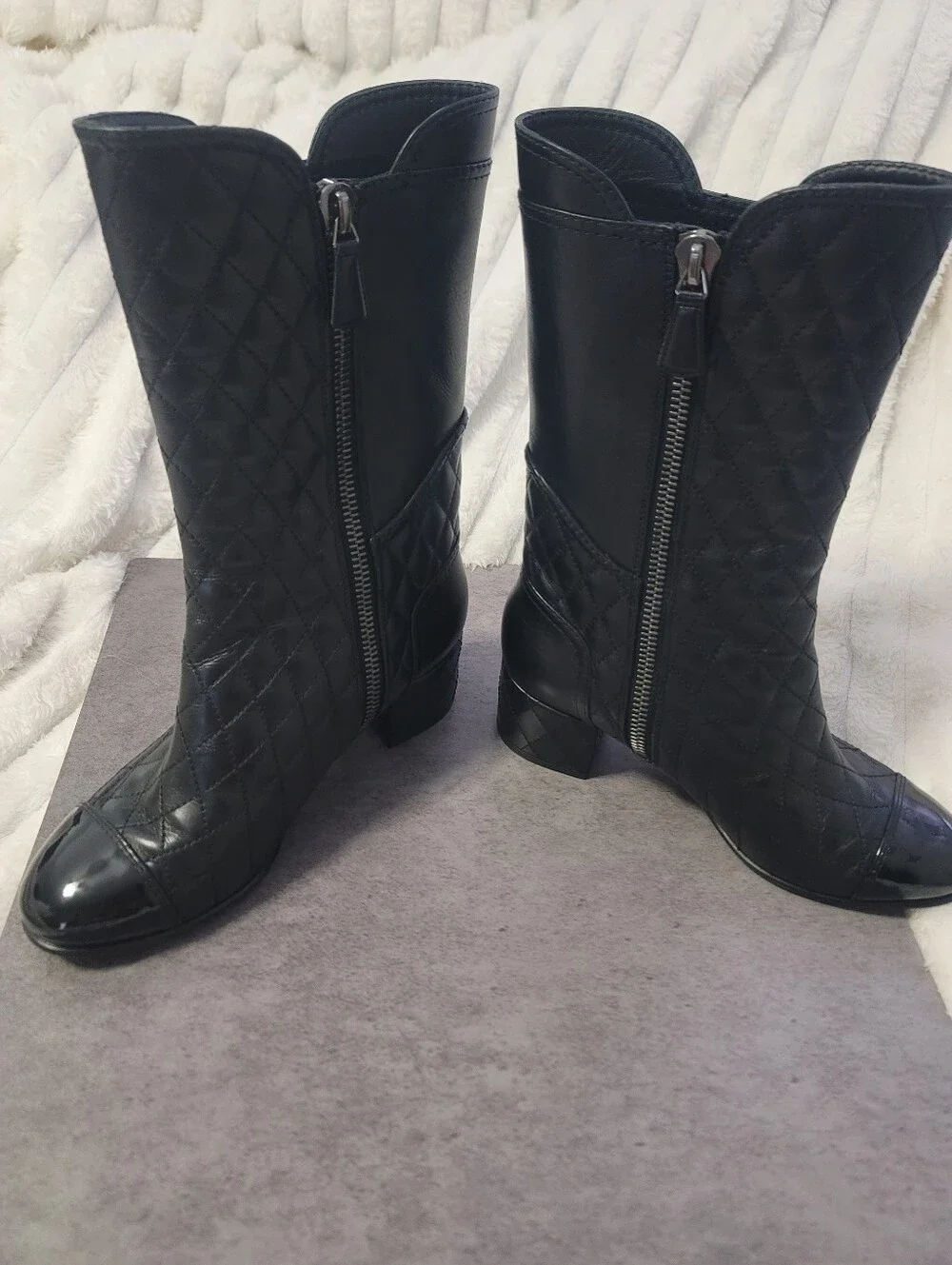 CHANEL leather ankle